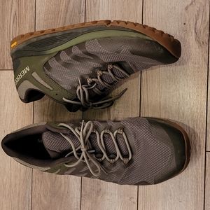 MERRELL Nova 2 Green Beige Mesh Sz 13 W Mens Trail Hiking Running Shoes